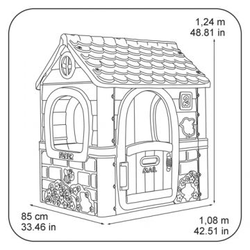 Casuta de joaca pentru copii roz Feber 12221