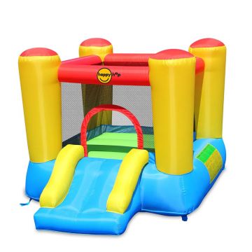 Castel gonflabil cu trambulina si pompa aer Happy Hop 253x200x160 cm