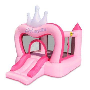 Castel gonflabil printese cu trambulina si pompa aer Happy Hop 285x210x220 cm