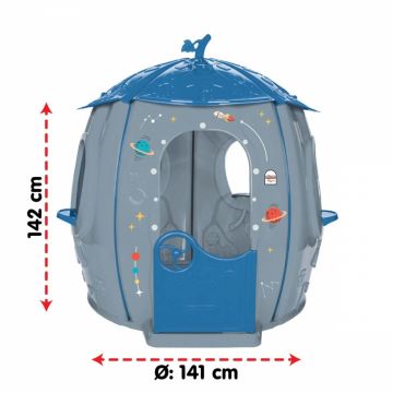Casuta de gradina pentru copii Pilsan Space House, utilizare interiorexterior,plastic rezistent UV,design realist,usa si ferestre functionale