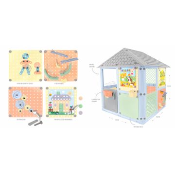 Casuta de joaca Mochtoys Graden Smart House Pastel